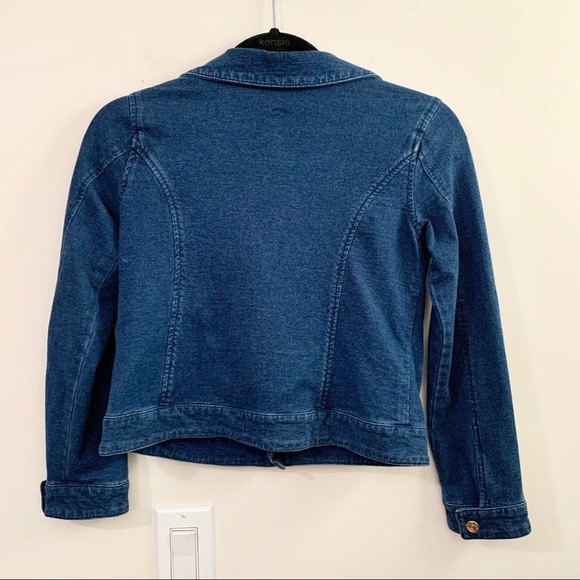 KATE SPADE Youth Indigo Knit Moto Jacket - Picture 4 of 8